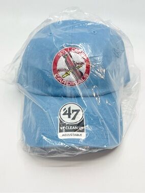 St. Louis Cardinals '47 Brand Clean Up Strapback Powder Blue Hat MLB - BRAND NEW
